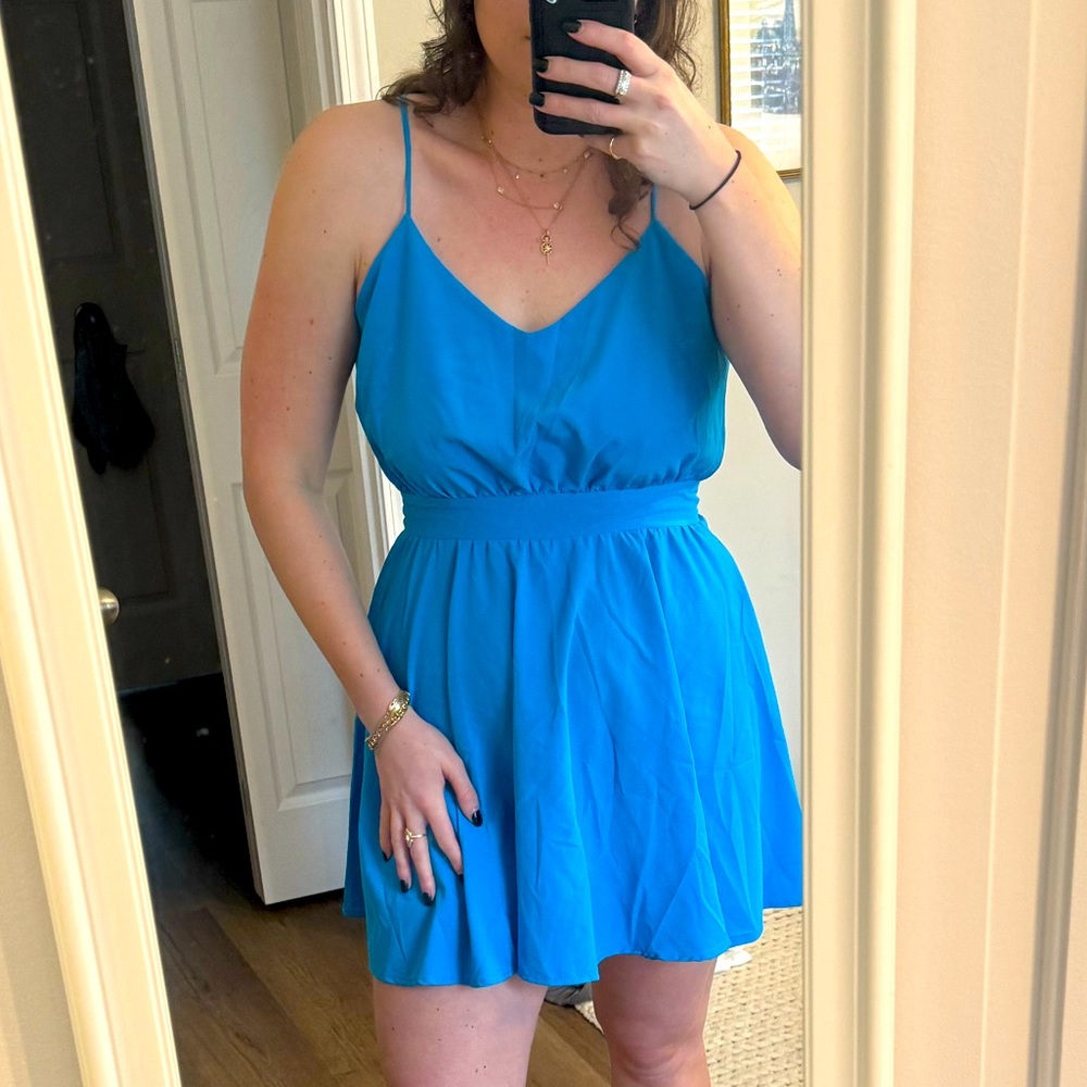 Blue cocktail dress